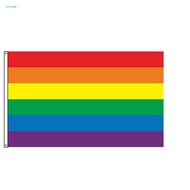SIH- 60x90cm Colorful Rainbow LGBT Flag Peace Gay Lesbian Parade Banner Decoration