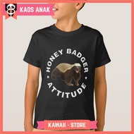 Children's T-Shirt badger has attitude Premium QualityHONEY