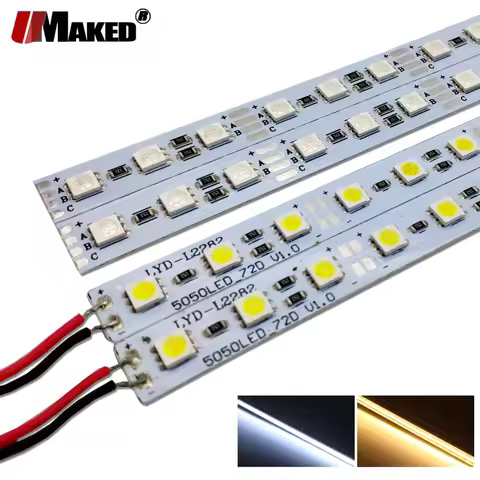 10pcs*50cm 5050 LED Bar Strip Supper Bright DC12V 36LEDs SMD 8W LED Rigid Strip Energy Saving For LE