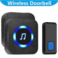 Wireless Waterproof Door Bell  Wireless Smart Doorbell with Chime 300M Range for Home Office UK/EU Plug