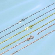 S925 Silver Chopard Chain Simple Plain Chain Versatile Collarbone Chain Sweater Chain Trendy Jewelry