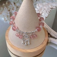 Strawberry Sweet Butterfly rantai tangan Pasangan Premium ins Wind menukar nasib Gelang Peach Blosso