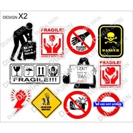 Travel Label/Sticker Koper Rimowa Design X2 Fragile Travel Logo