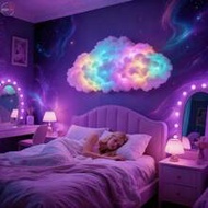 1pc Large 3D Lightning Cloud Lamp, Equipped With 200cm/78.74in LED Light Strip, USB Powered And Easy