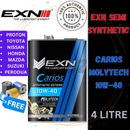 ‖ EXN 100% ORIGINAL ‖ EXN CARIOS SAE 10W40 SEMI SYNTHETIC MOLYTECH Engine Oil (4L) FREE OIL FILTER