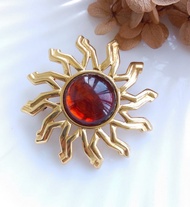 Vintage Jewelry 西洋古董飾品 MONET 太陽花形 別針