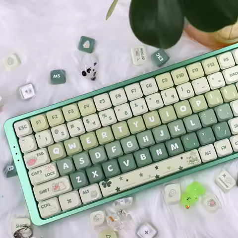 139 key low axis keyboard cap - light green - keycap pbt thermal sublimation suitable for NuPhy K3 R