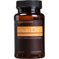 Elements Vitamin D3, 125 mcg (5000 IU), 180 Softgels