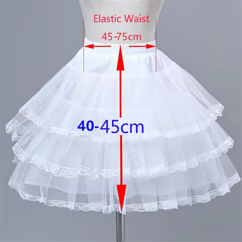 Girl Lolita Cosplay Wedding Petticoat Party Short Dress Underskirt Jupon Enfant Ballet Tutu Skirt Cr