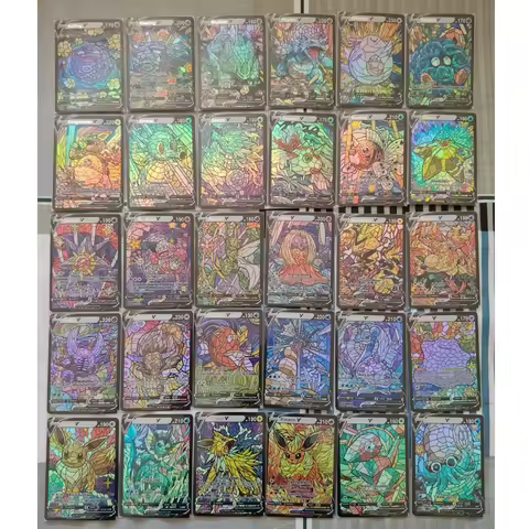 151Pcs/set Ptcg Generation 1 Silver Hot Color Flash Card Baroque Church Style Charizard Classic Anim