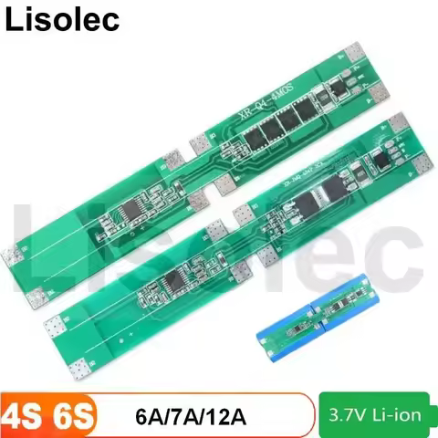 12V 24V BMS Protection Board 4S 6S 18650 21700 Li-ion Lithium Battery 6A 7A 12A Charge Discharge Pla