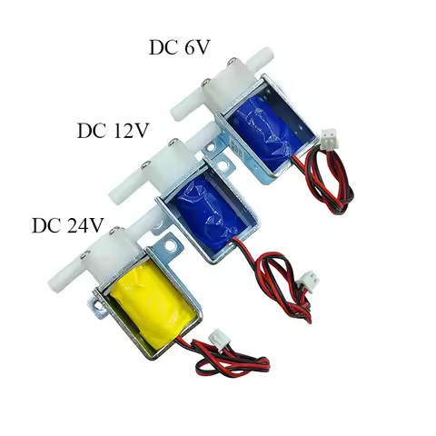 DC 6V/12V/24V Solenoid Valve 2-Position 2-Way 6.2mm Normally Closed Water Air On/Off Flow Control El