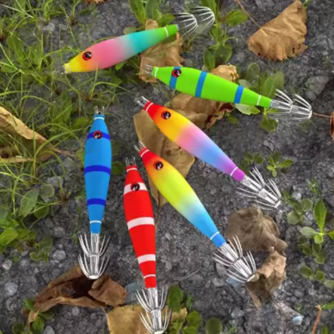 NEW 70mm Luminous Floating Squid Jig Eging Fishing Squid Lure Artificial Bait Fishing Accessories Oc