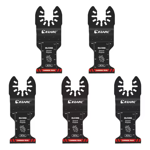 EZARC 1/2/3/5PCS Carbide Oscillating Saw Blades General Purpose Multitool Blade Quick Release for Me
