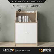 KitchenZ Kabinet Pelbagai Fungsi 2 Pintu-Simpanan, Pameran & Rak Buku Cabinet Chest of Drawer Bookca