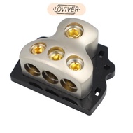 [Loviver] 3 Way Amp Distributor Block, 1x 0 Gauge in 3x 4 Gauge Out for Car Audio Splitter Replaceme