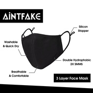 AintFake Fabric Facemask with Adjustable Elastic Reusable & Washable 3 Layers