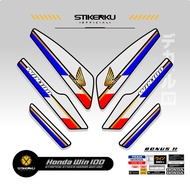 HONDA STRIPING WINHONDA 99 MOTIF/ WIN 100 STICKER/ VIRAL WIN 100 VARIATION STICKER/ DECAL STICKER/