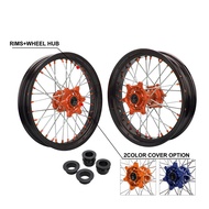 JFG 125 250 XC SX SXF TC  17Inch Motorcycle front rear Wheels Rims Set Orange Blue Hub For KTM