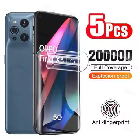 5Pcs Hydrogel Film For OPPO A1 A58 A78 A96 A97 Reno 7A 9A 4G 5G Find X5 Lite Screen Protector