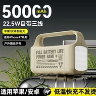 50000mAh Solar Power Bank Fast Charging LED Outdoor Powerbank