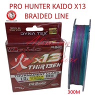 300M PRO HUNTER KAIDO X13 BRAIDED LINE DYNATEX FISHING LINE TALI PANCING