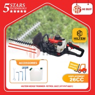 HILTEM PETROL HEDGE TRIMMER-26CC (HT-PHT 6601)/ 18" 24"/ HEAVY DUTY GASOLINE HEDGE TRIMMER/ MESIN PR