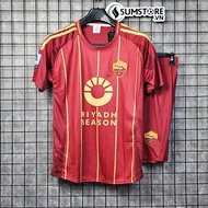 Áo Đá Banh CLB As Roma Đỏ 2025 Mới Nhất - Áo Bóng Đá Nam Nữ Thun Lạnh Mát Mẻ
