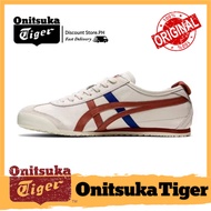 【SG Outlet Store】Onitsuka Tiger MEXICO 66 White Brown for men and women classic casual shoes