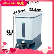 Wholesale 10kg/20kg rice box, plastic box with rice mug, Viet Nhat plastic box (ready stock)