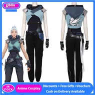 Game Valorant Jett Cosplay Costume Halloween Jumpsuit Outfits