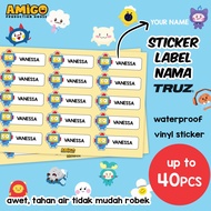 Truz Treasure Kpop Name Label Sticker Kids Custom Cute Cute waterproof School Book