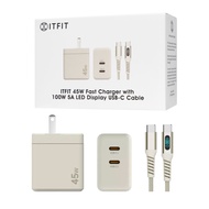 Samsung ITFIT 45W Travel Charging Set (ITPW37BE) Includes LED Fast Charging Cable