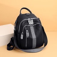 Beg galas kulit lembut wanita 2020 fesyen baru Korea beg wanita bertatahkan berlian beg galas kasual pelbagai fungsi ba perjalanan/*#Soft leather backpack women 2020 new Korean fashion diamond-studded ladies bag casual backpack multifunctional travel ba