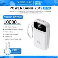 V380 Pro Original Powerbank fast charging  PD22.5W Y342 Portable 20000mAh 25000mAh Comes with three 