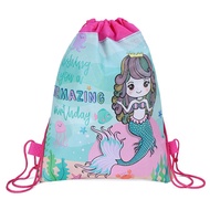 NR Mermaid Non-กระเป๋าทอกระเป๋าเป้สะพายหลังเด็กกระเป๋าเดินทาง Decor Drawstring กระเป๋าของขวัญ