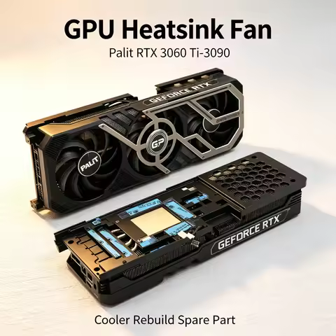 Custom Aftermarket Heatsink + Fan (Palit RTX 3060 Ti–3090 GamingPro) – Restores Stock Thermals, Spar