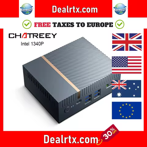 Chatreey IT12 Mini PC Intel Core i7 1360P i9 13900H Gaming Desktop Computer 2x2.5G Ethernet PCIe 4.0
