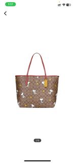 Coach X Snoopy City Tote Shoulder Bag