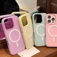 Casing With Magsafe - Jelly Color 2 in 1 Case - Compatible for iphone 11 12 13 14 15 16 Pro Max IPHO