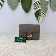 《荃灣實體店》Gucci 灰色雙G金扣風琴 鏈條包