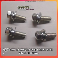 1pcs 12 KEY 12 DOUBLE BOLTS PATENTRing M8x25 ORIGINAL $ Motorcycle 01 B1