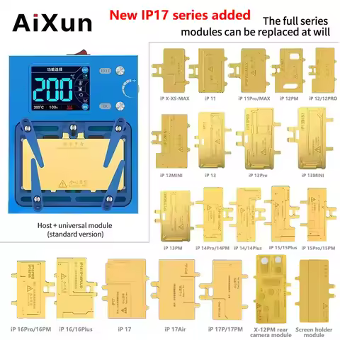 AiXun iHeater Pro Intelligent Desoldering Station for iPhone X-17 PM Android CPU Chip Motherboard La