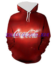 （xzx  31th）  (ALL IN STOCK) Coca-Cola Red Beauty 3D Full Print Unisex Hooded Casual Long Sleeve Hooded Style 23