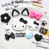 Black kt Hello Kitty Ear Refrigerator Creative Decorative Magnet Personalized 3D Magnetic Refrigerator Sticker