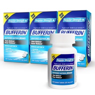 Bufferin Aspirin Pain Reliever/Fever Reducer Coated Tablets, 325mg, 130 Count (Pack of 3)