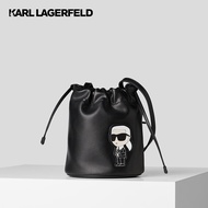 KARL LAGERFELD - K/IKONIK 2.0 LEATHER SMALL BUCKET BAG 230W3043999 กระเป๋าสะพายพาดลำตัว