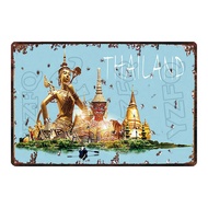 Thailand Tarvel City Tin Sign Bangkok Plaque Metal Vintage Elephant  Metal Plate For Wall Poster Bar