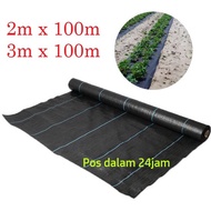 [3m x 100m - ROLL] Weed mat whole roll Weedmat Weed Control Mat Weed Barrier Garden Landscape DIY Pe