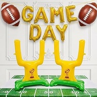 Football Party Decorations Includes Football Goalpost Game Day banner Foil Balloons for Kids Adults 